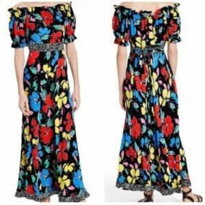RIXO for Target Peasant Dress Vibrant Beautiful Floral Print Size 10 Pristine